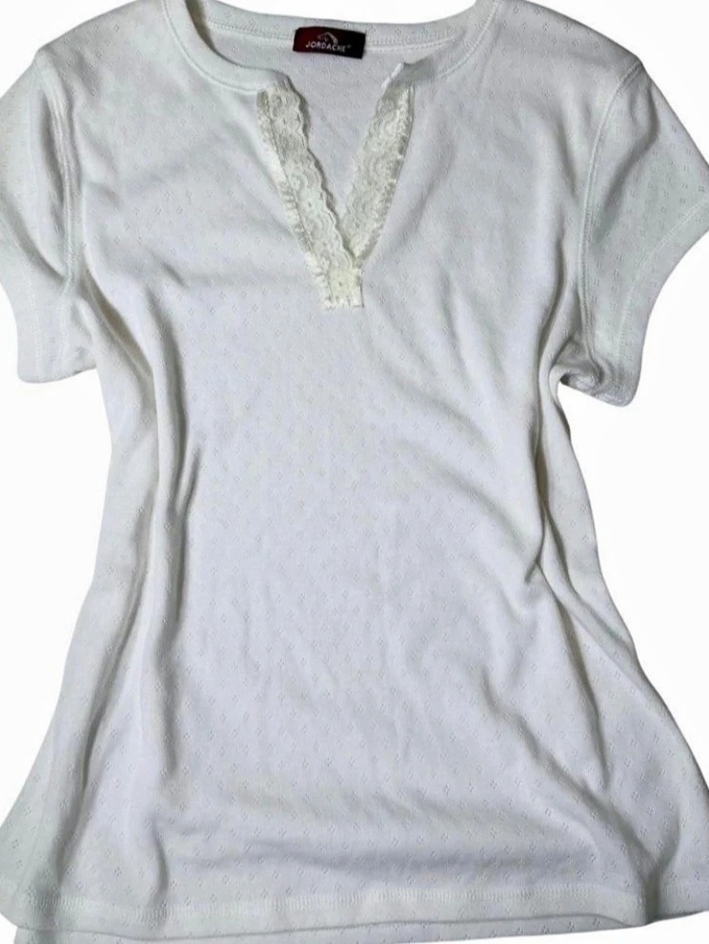 Y2K Jordache White Short Sleeve Top Like New